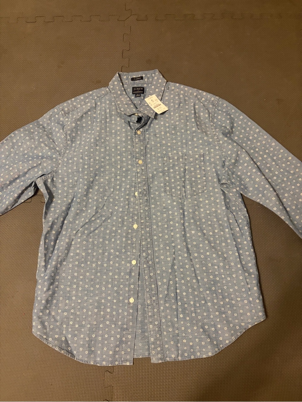 J. Crew Light Blue Printed Button-Down Shirt - Men's
